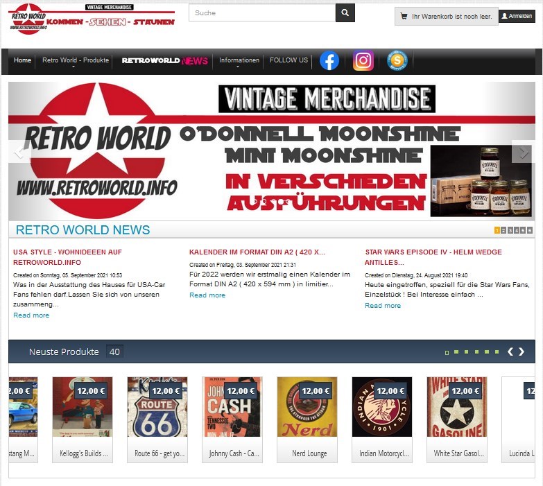 Retroworld Website